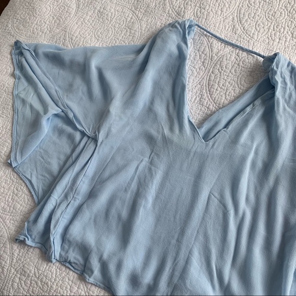 Zara Baby Blue Blouse with Cape - Picture 8 of 10